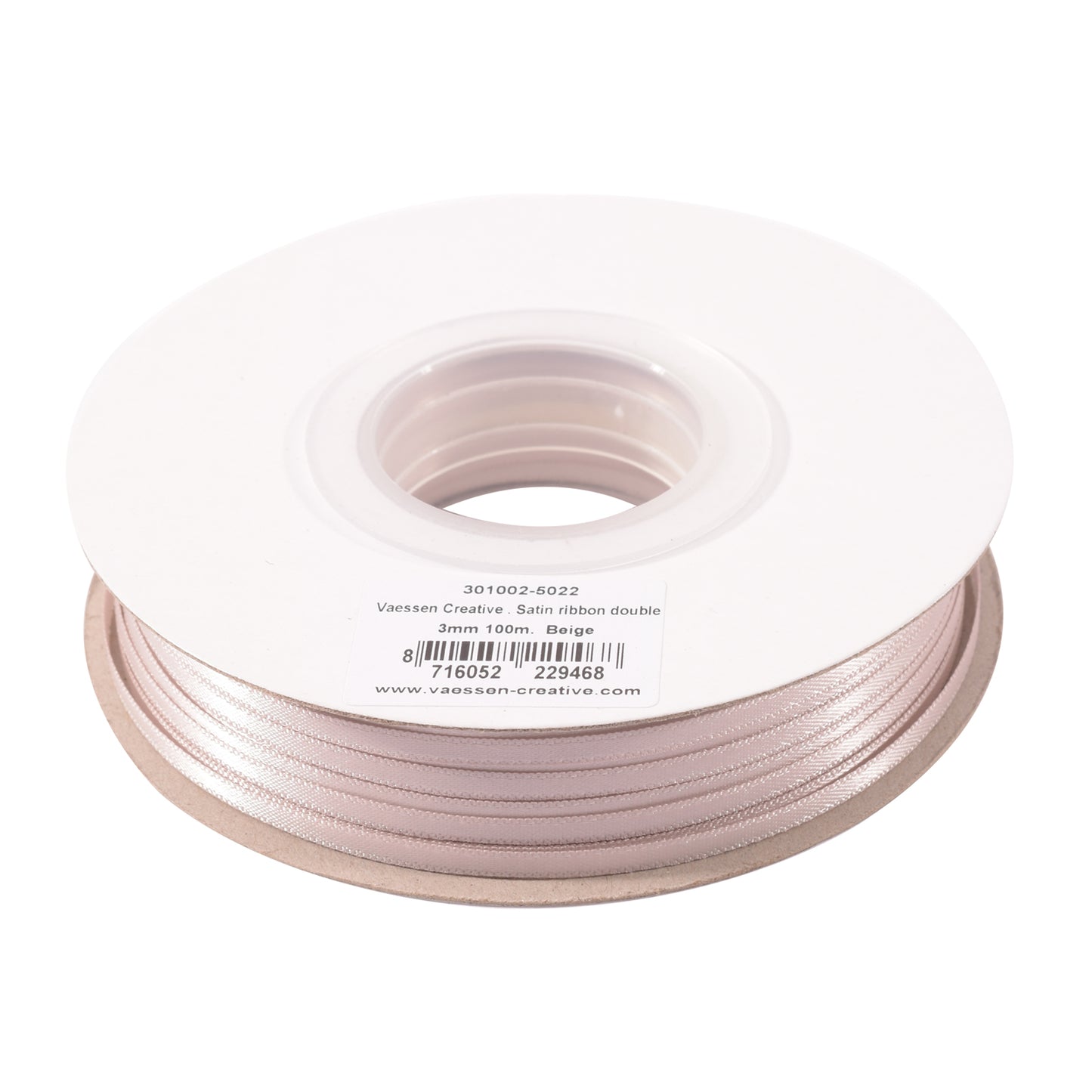 Vaessen creative • ruban satin 3mmx100m beige