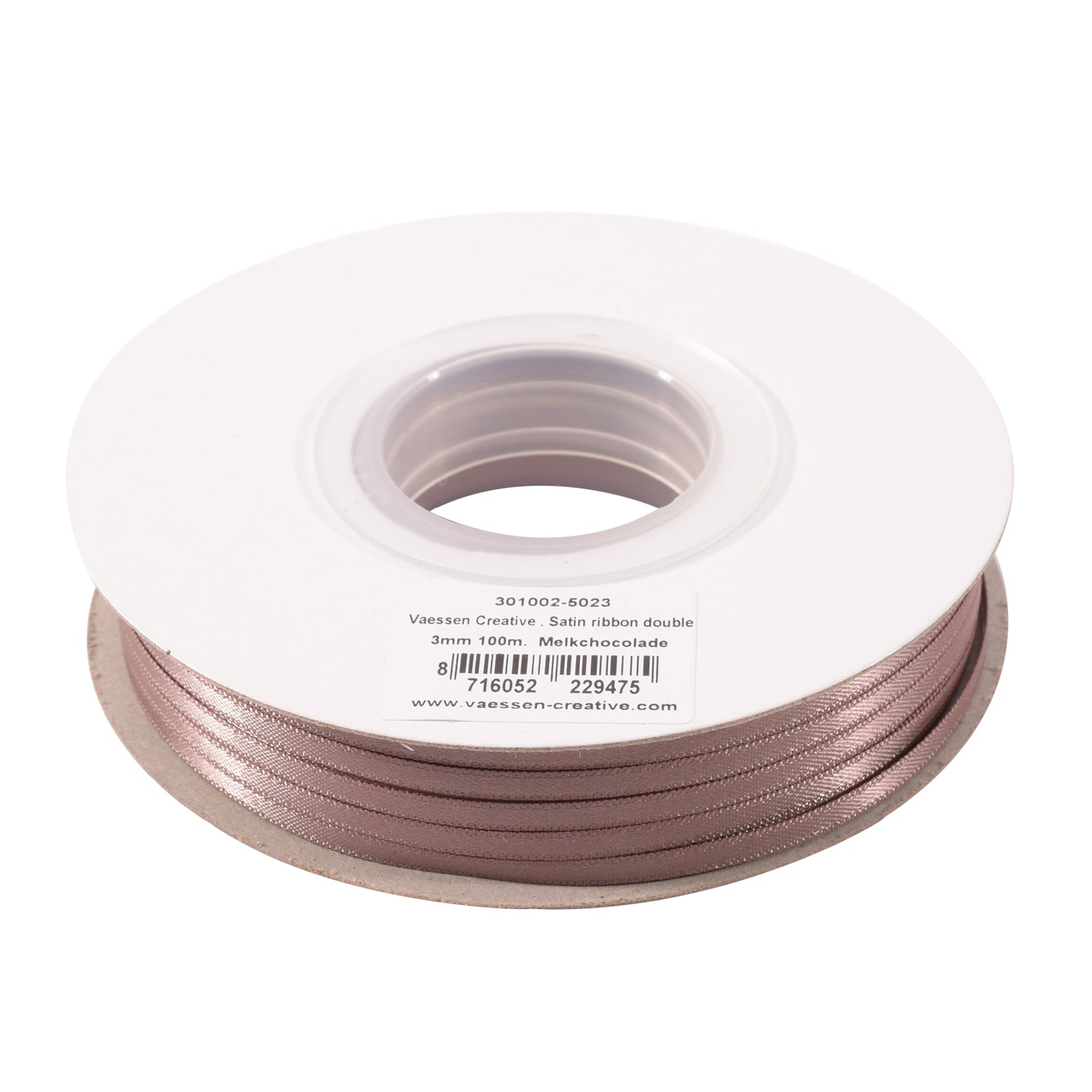 Vaessen creative • ruban satin 3mmx100m chocolat