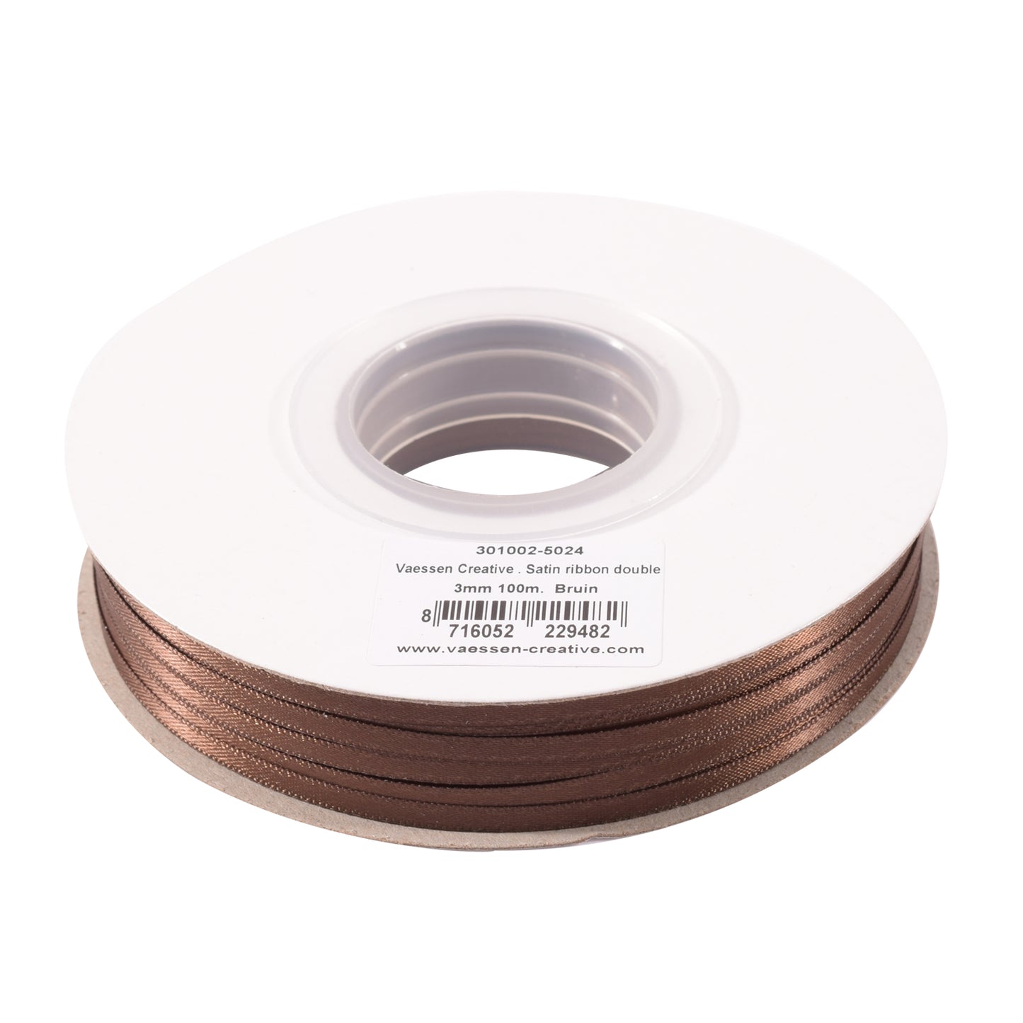 Vaessen creative • ruban satin 3mmx100m marron