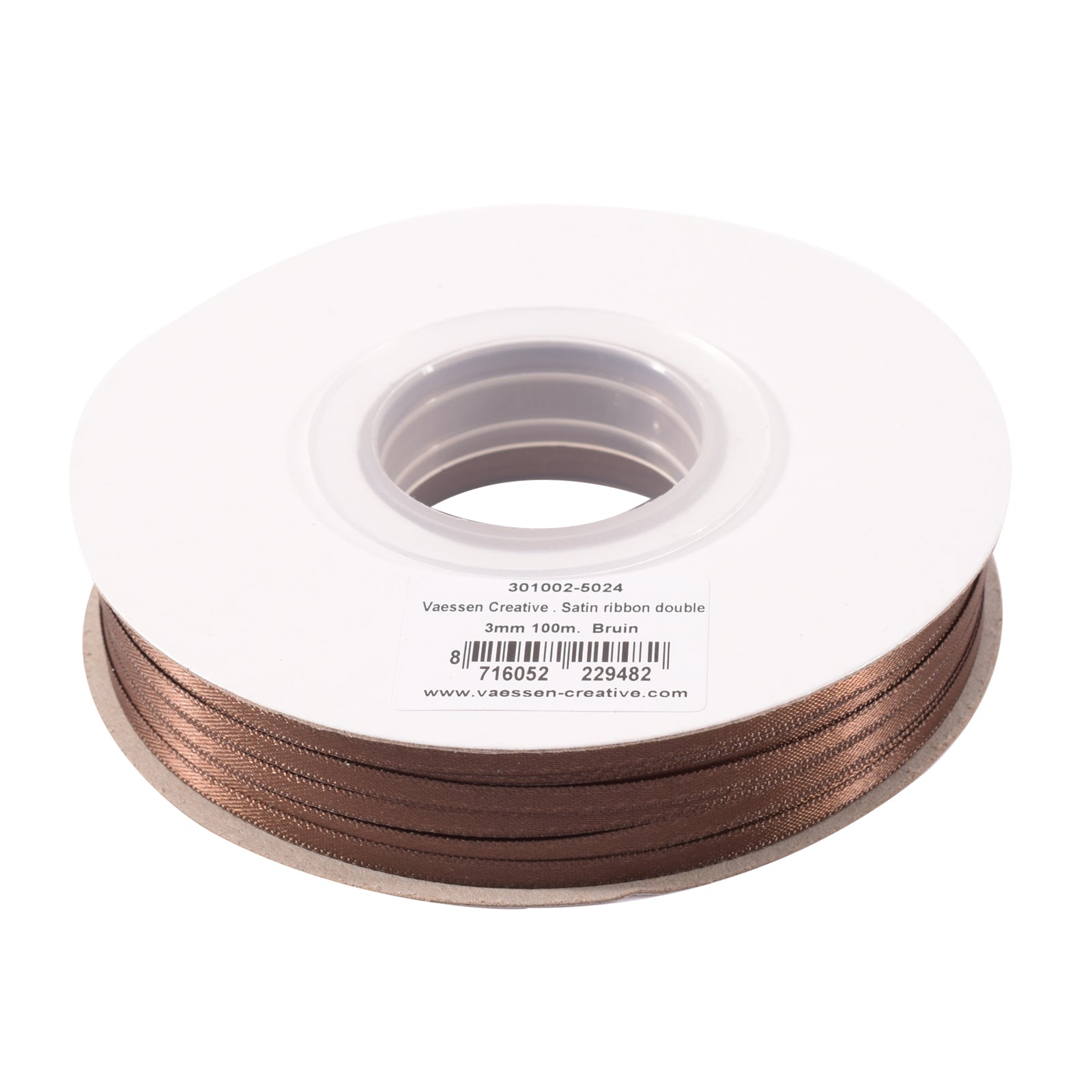 Vaessen creative • ruban satin 3mmx100m marron