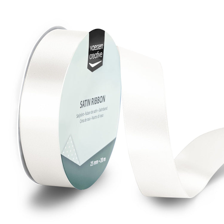 Vaessen creative • ruban satin 20mx25mm blanc