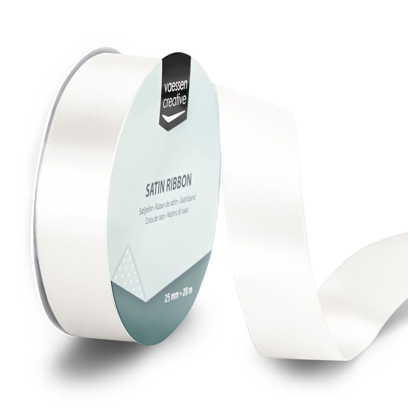 Vaessen creative • ruban satin 20mx25mm blanc