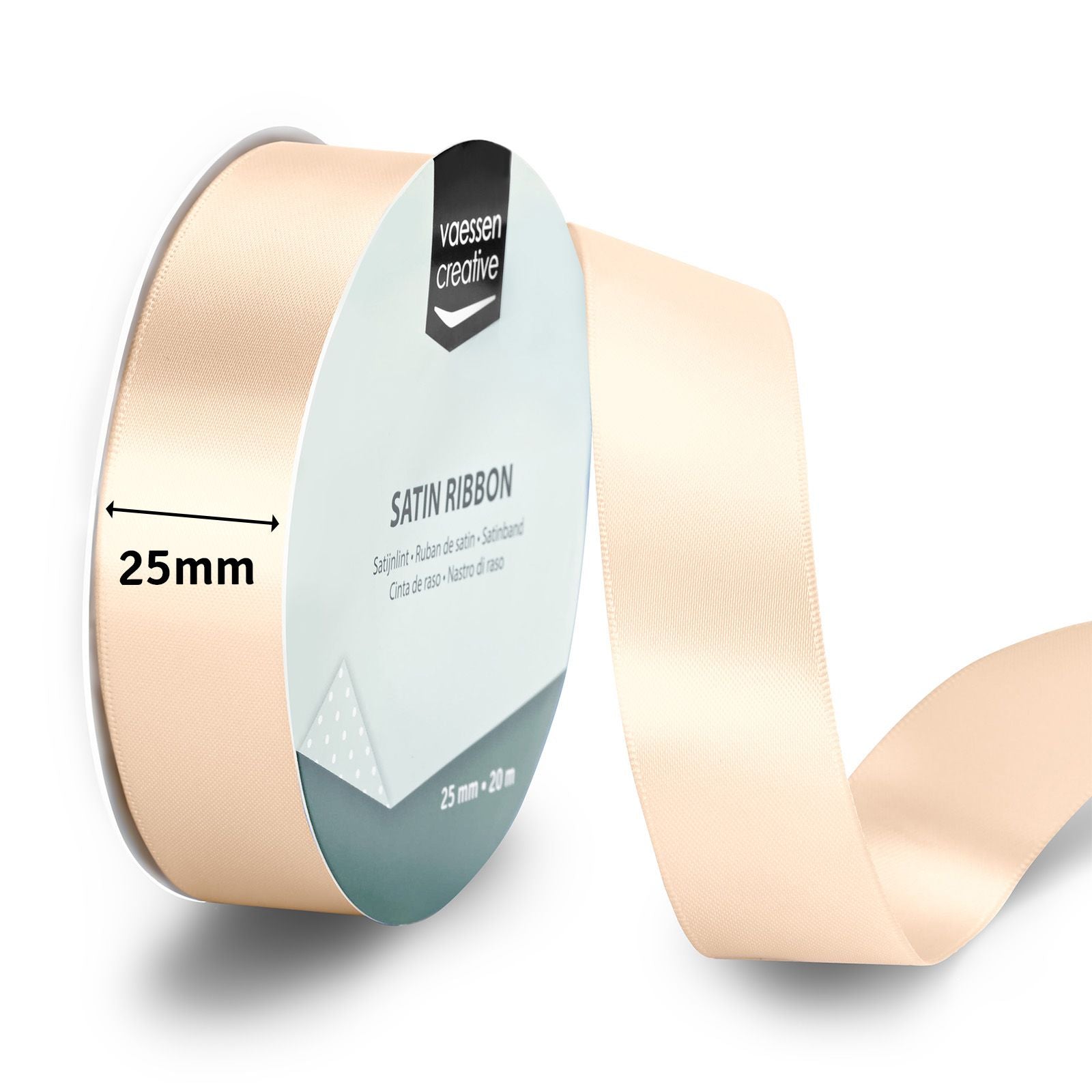 Vaessen creative • ruban satin 20mx25mm ivoire
