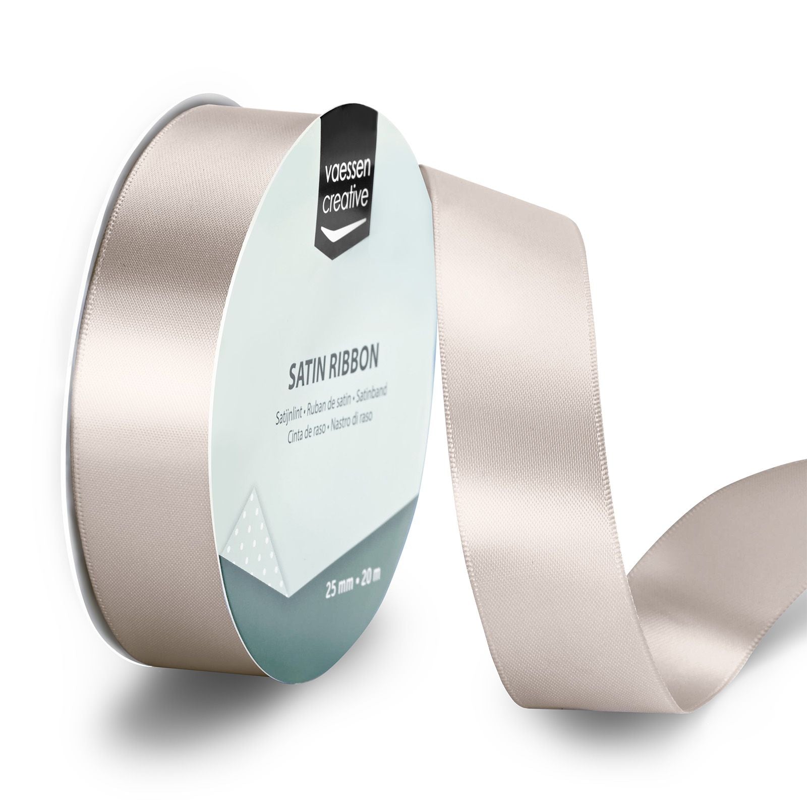 Vaessen creative • ruban satin 20mx25mm beige