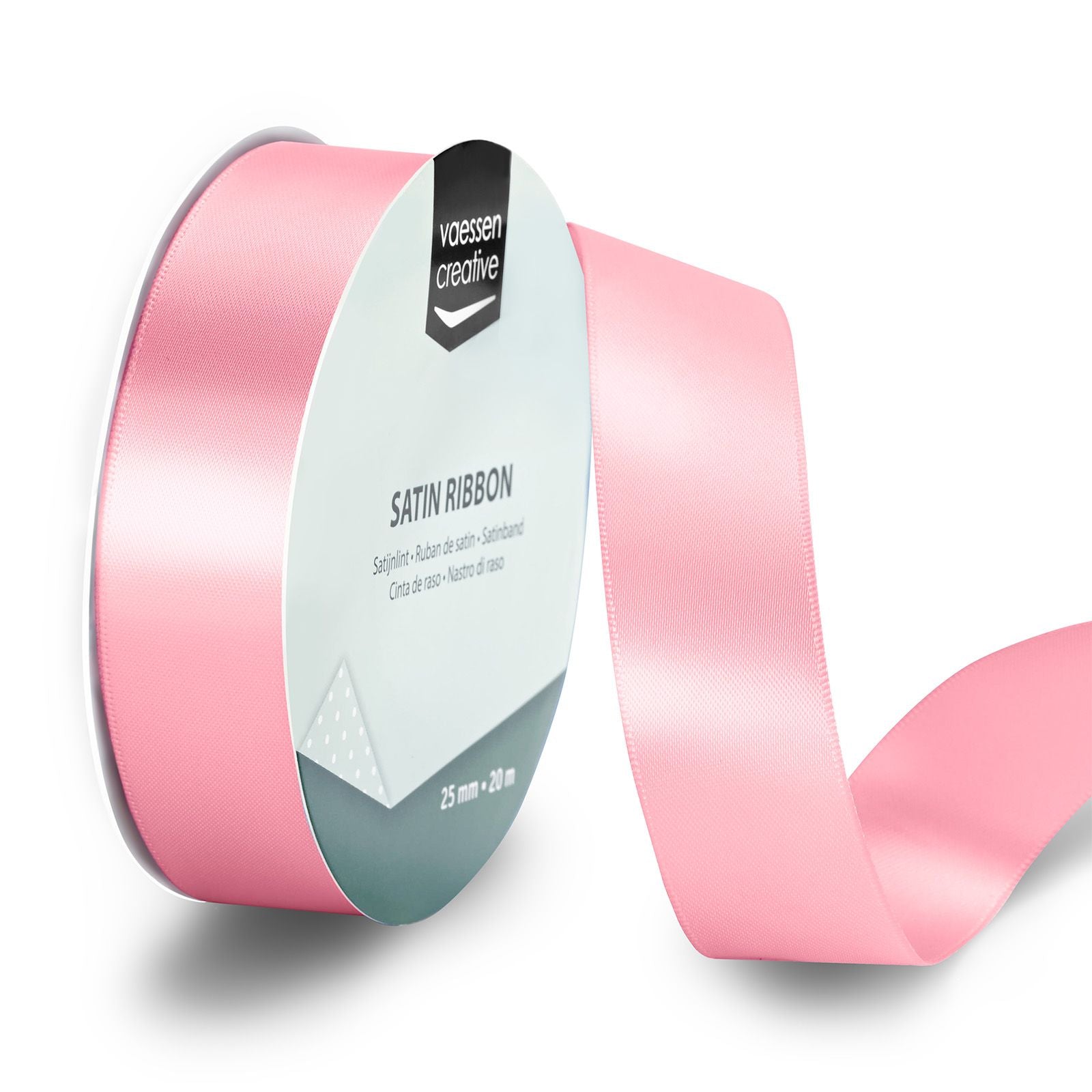 Vaessen creative • ruban satin 20mx25mm rose clair