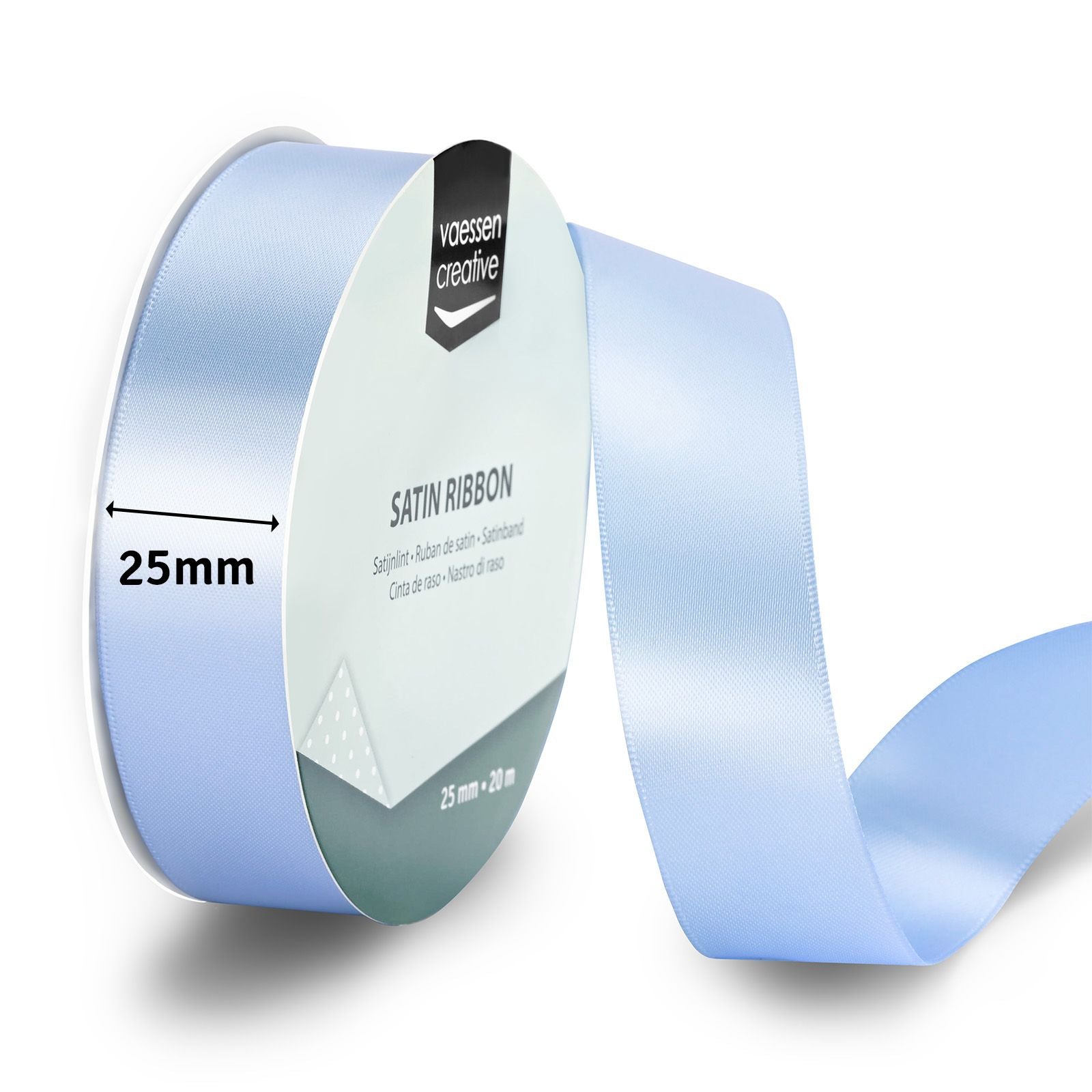 Vaessen creative • ruban satin 20mx25mm bleu clair