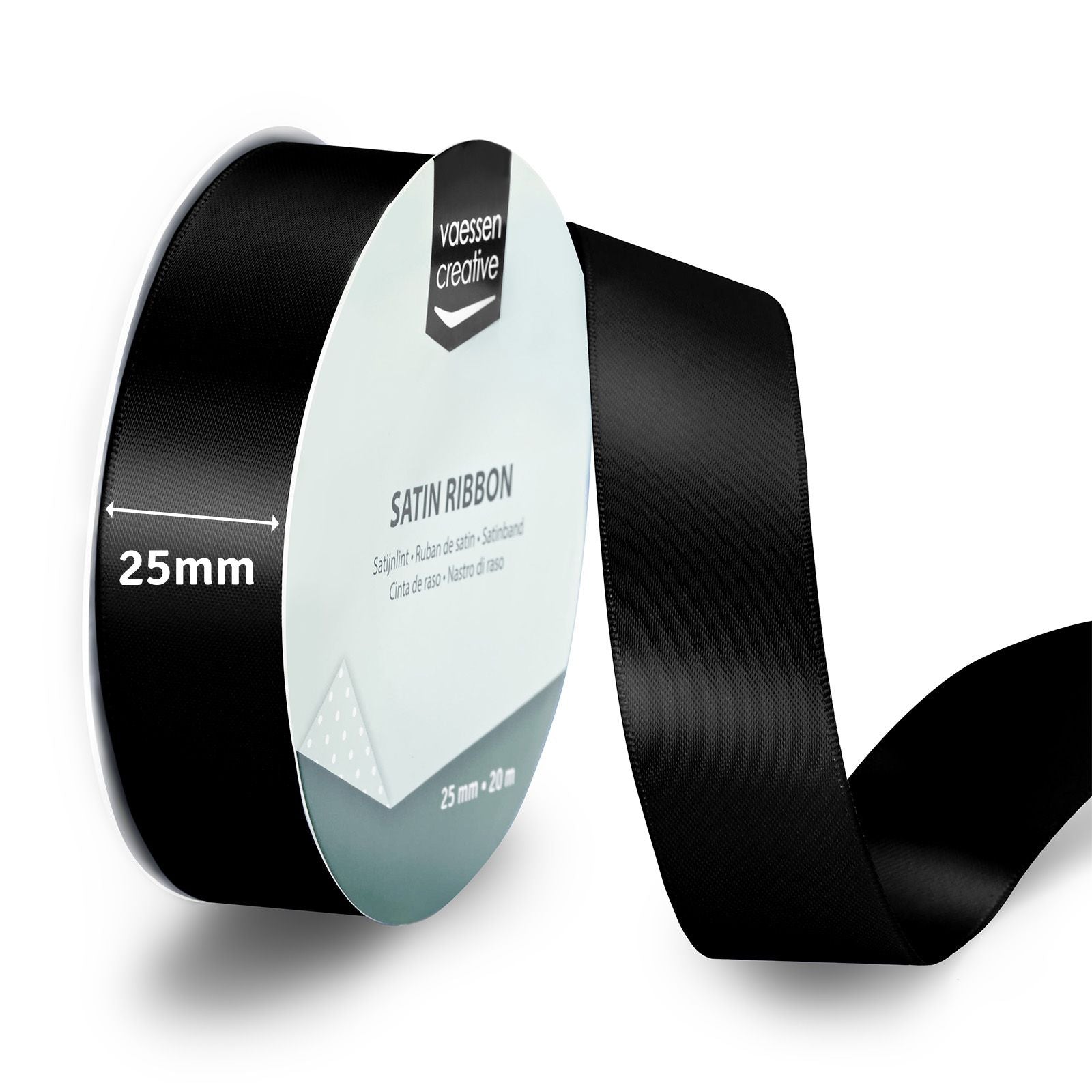 Vaessen creative • ruban satin 20mx25mm noir