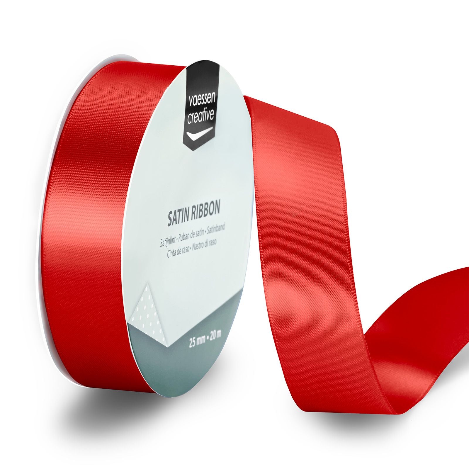 Vaessen creative • ruban satin 20mx25mm rouge