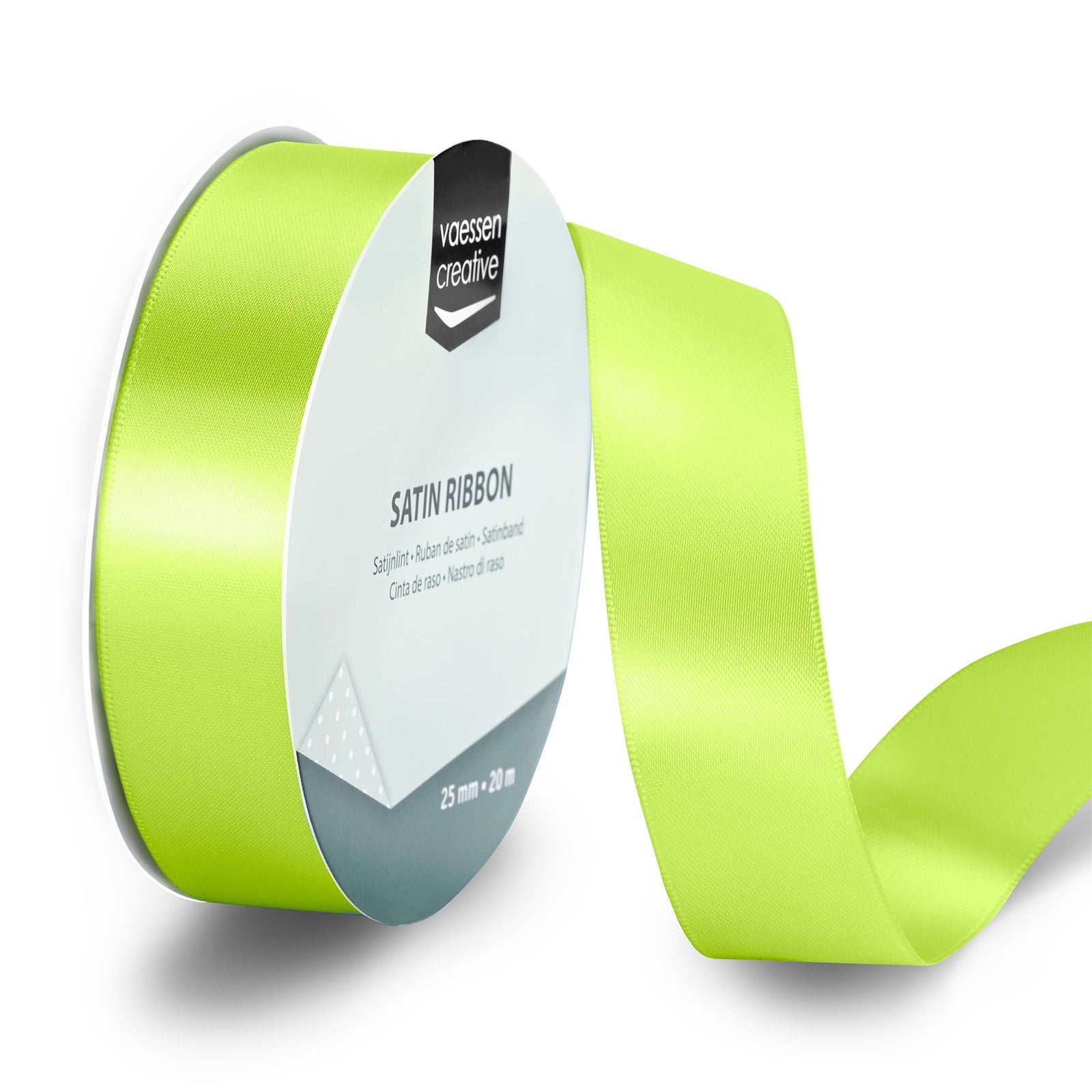 Vaessen creative • ruban satin 20mx25mm vert pomme