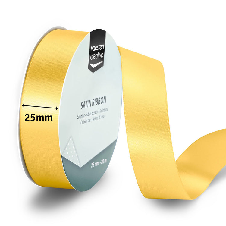 Vaessen creative • ruban satin 20mx25mm or jaune