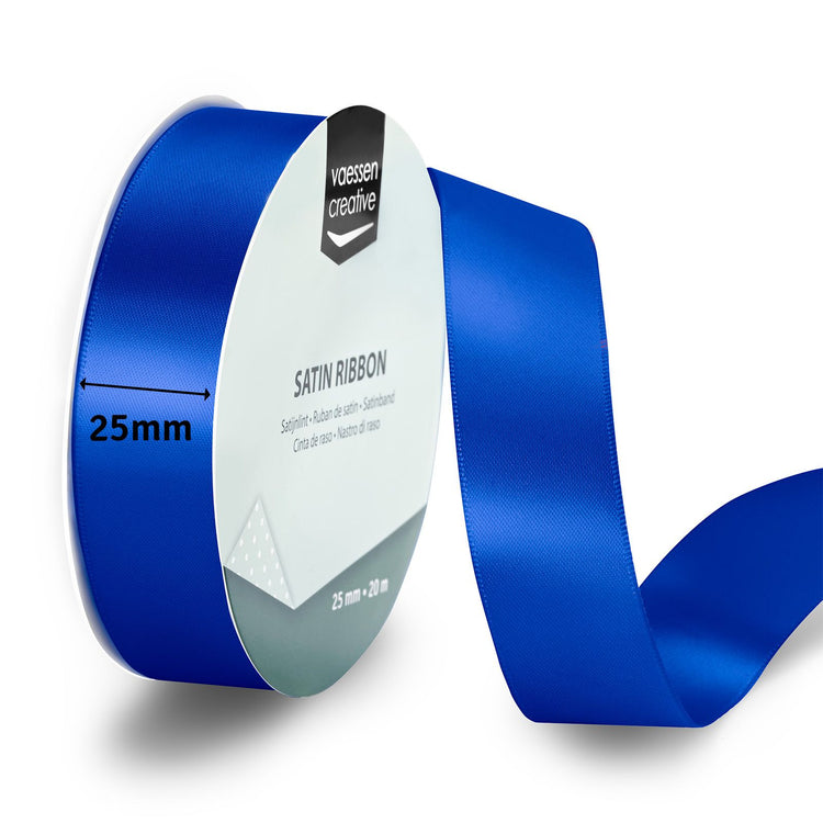 Vaessen creative • ruban satin 20mx25mm bleu électrique