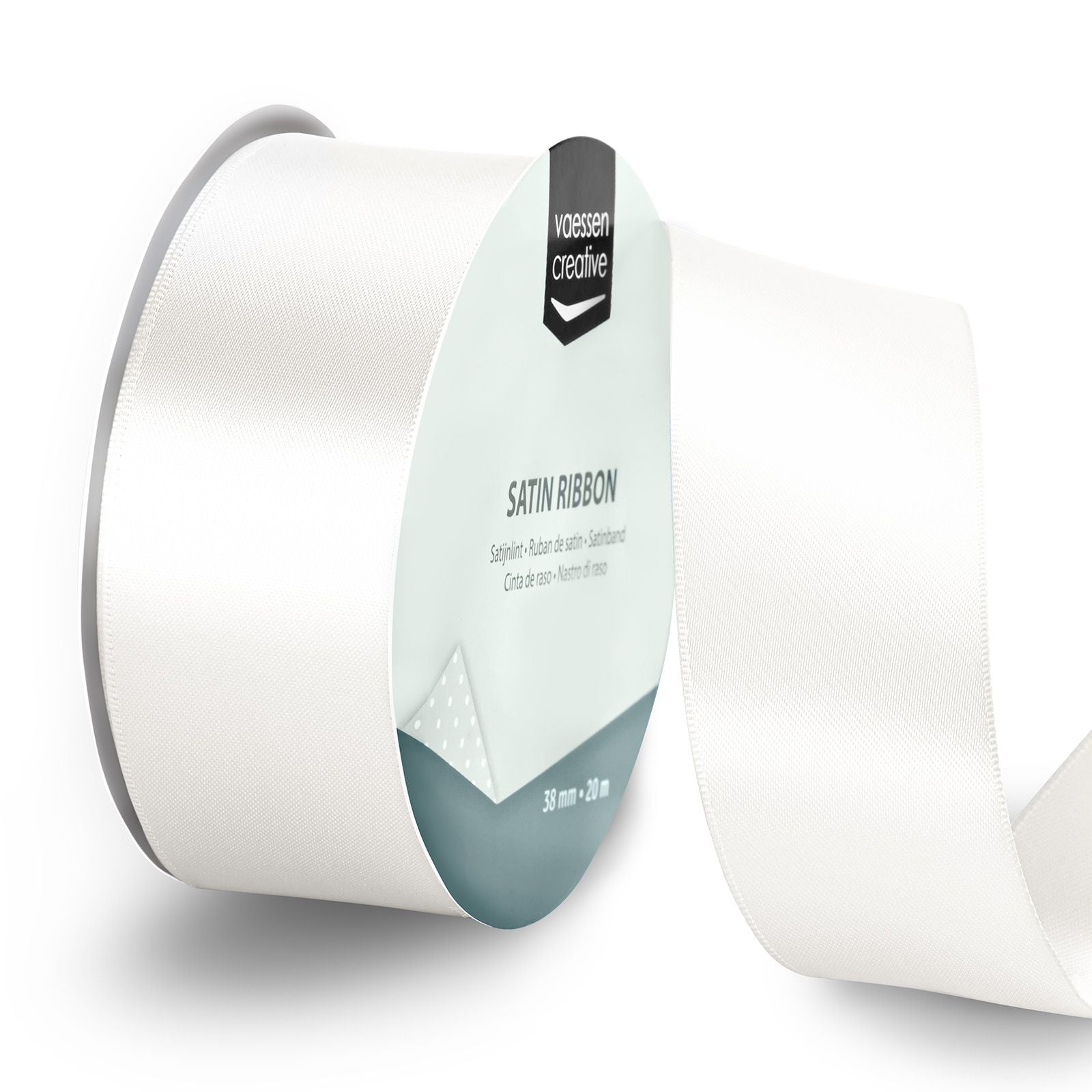 Vaessen creative • ruban satin 20mx38mm blanc