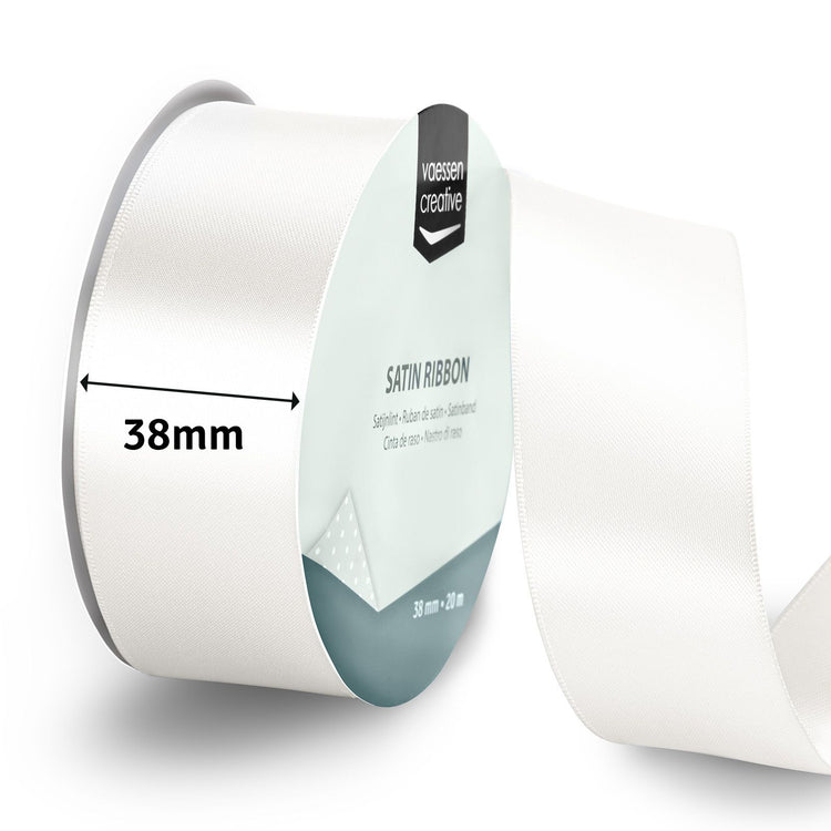 Vaessen creative • ruban satin 20mx38mm blanc