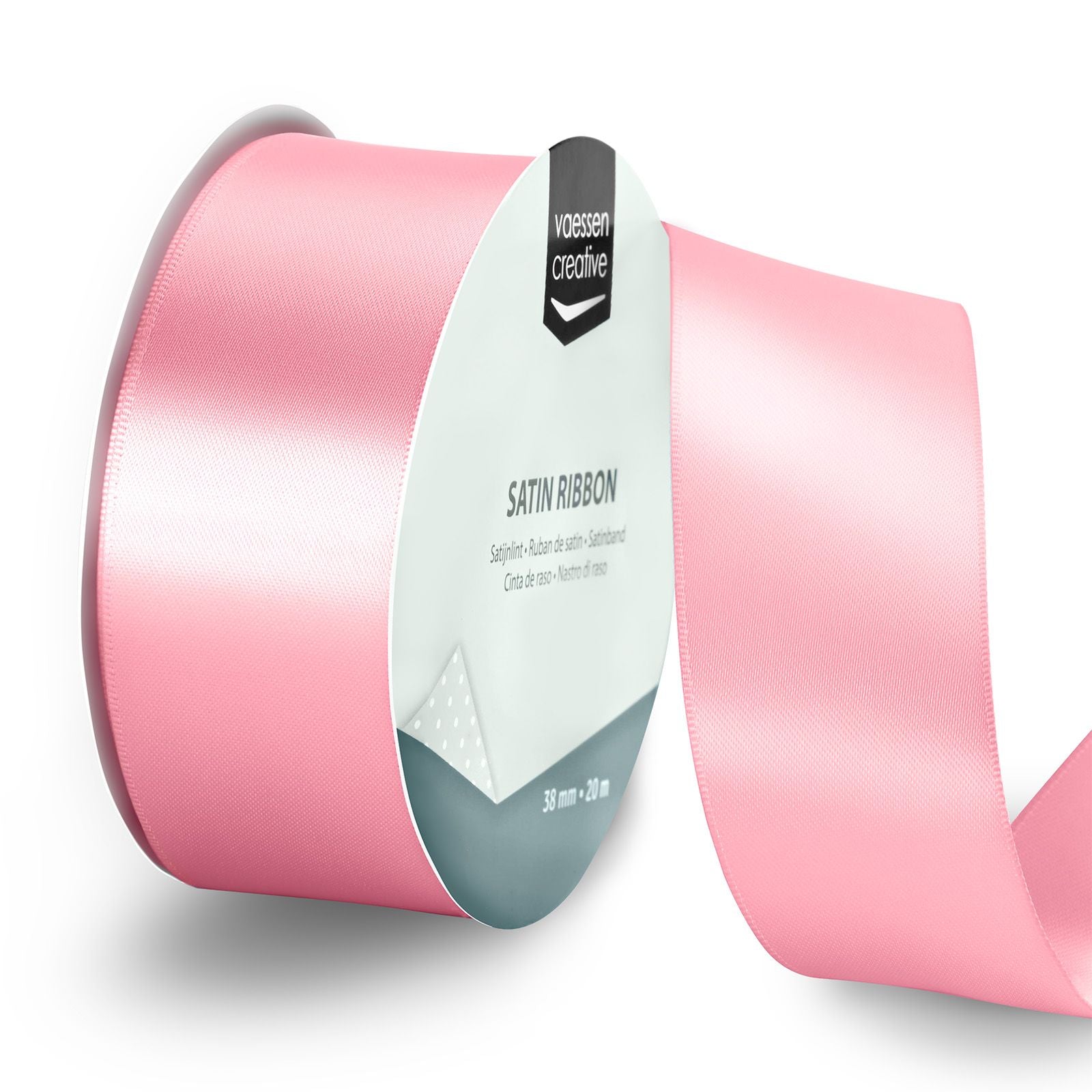 Vaessen creative • ruban satin 20mx38mm rose clair