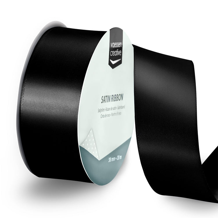 Vaessen creative • ruban satin 20mx38mm noir