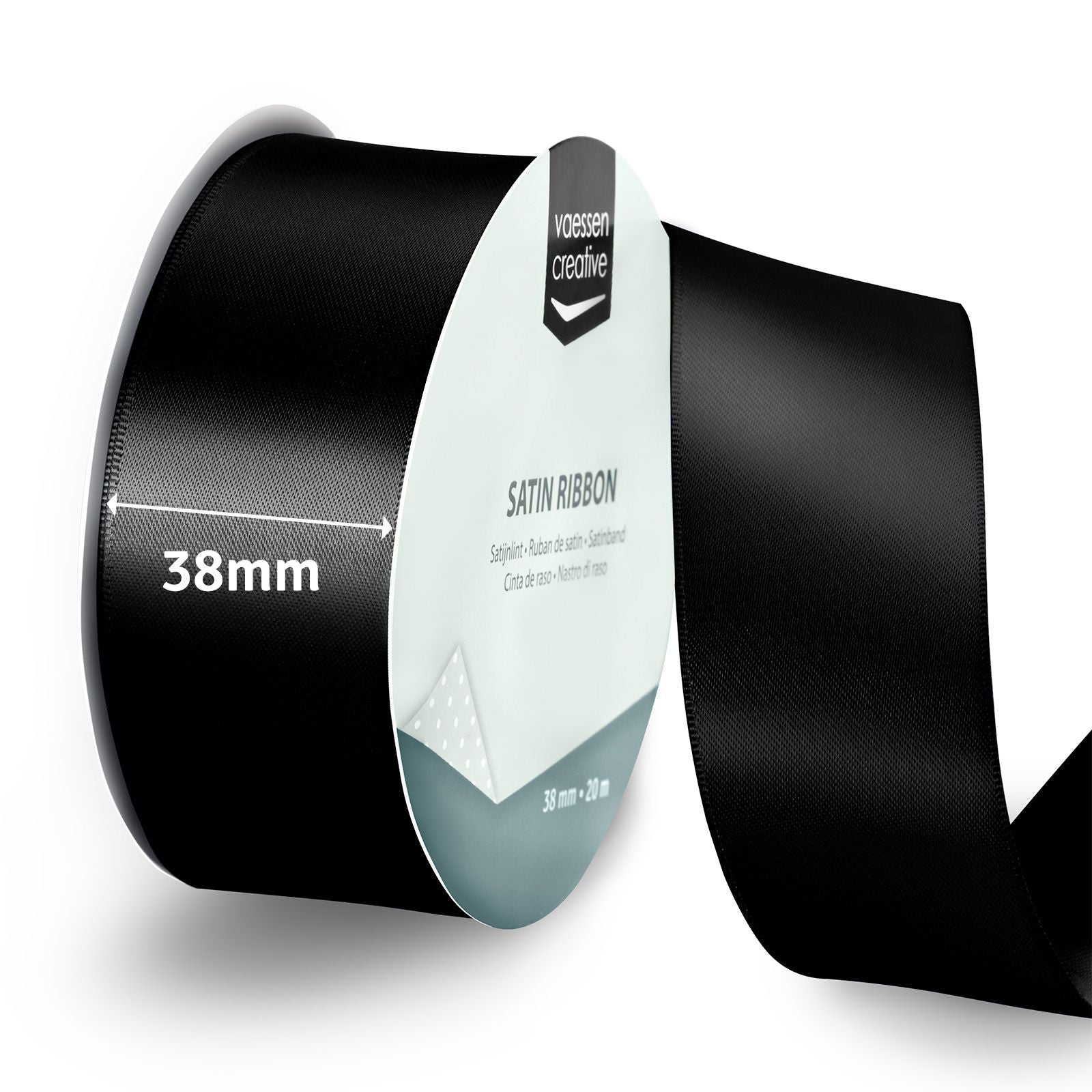 Vaessen creative • ruban satin 20mx38mm noir