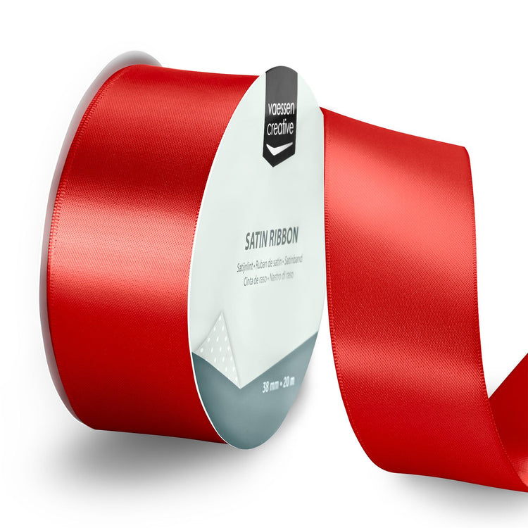Vaessen creative • ruban satin 20mx38mm rouge