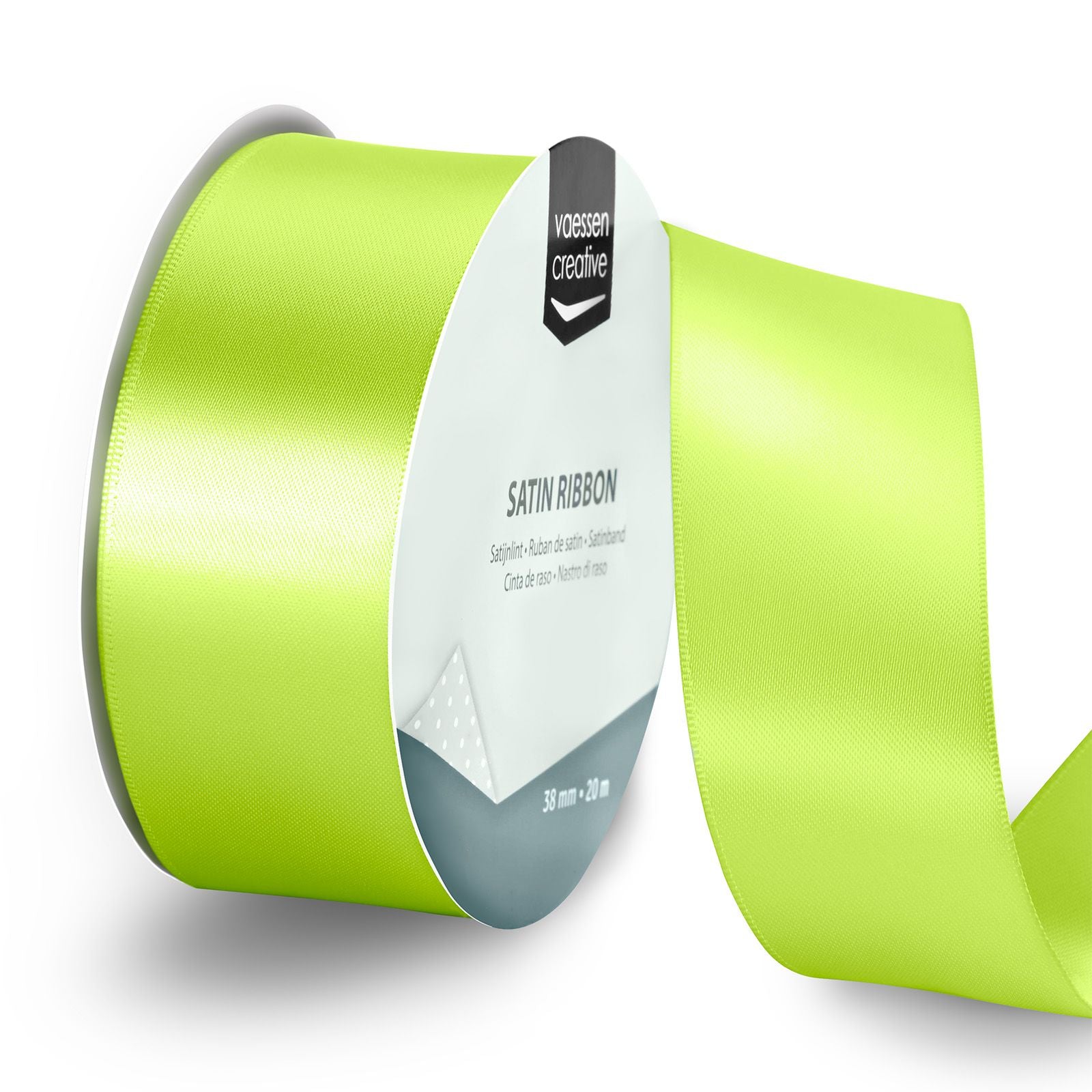 Vaessen creative • ruban satin 20mx38mm vert pomme
