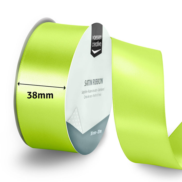 Vaessen creative • ruban satin 20mx38mm vert pomme