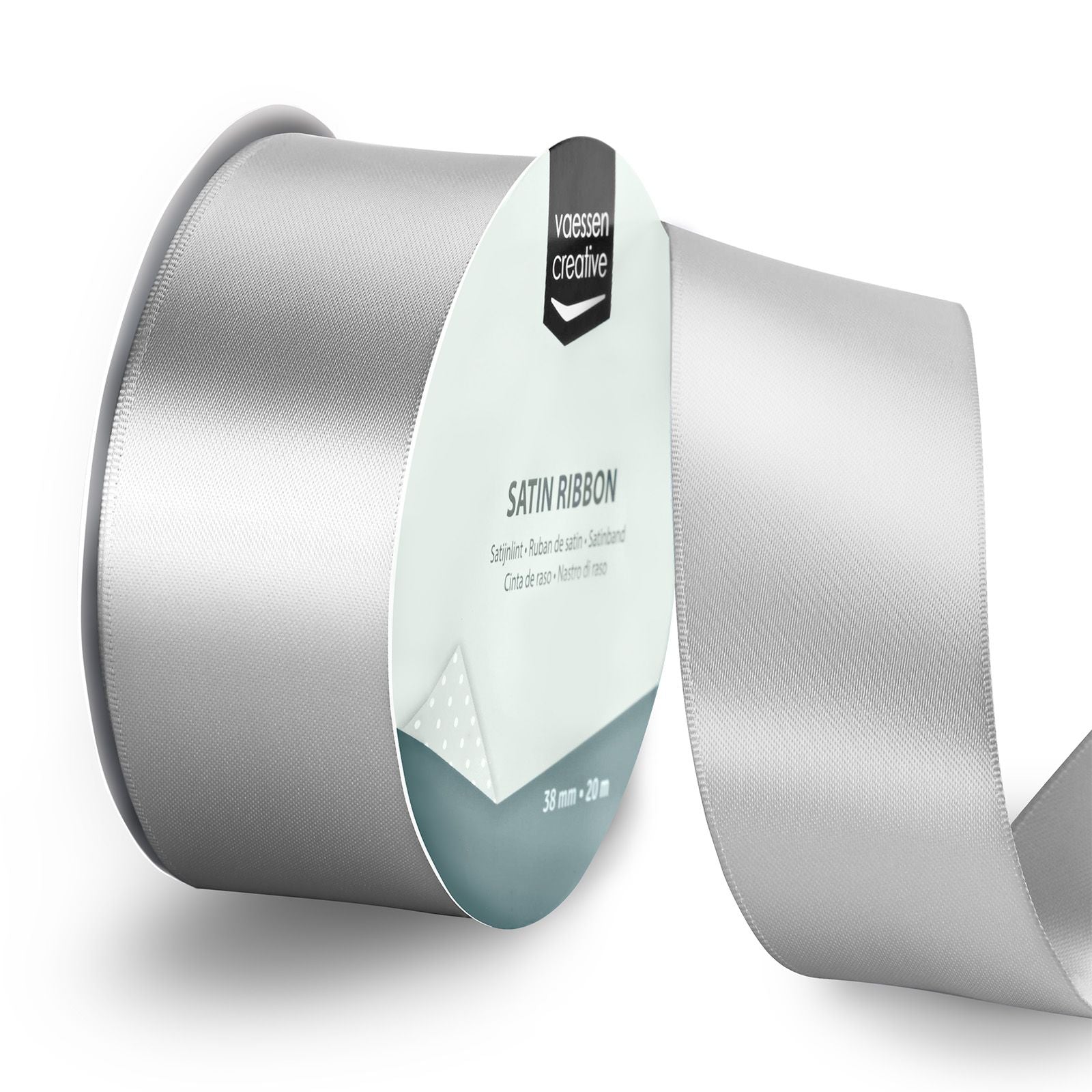 Vaessen creative • ruban satin 20mx38mm argent