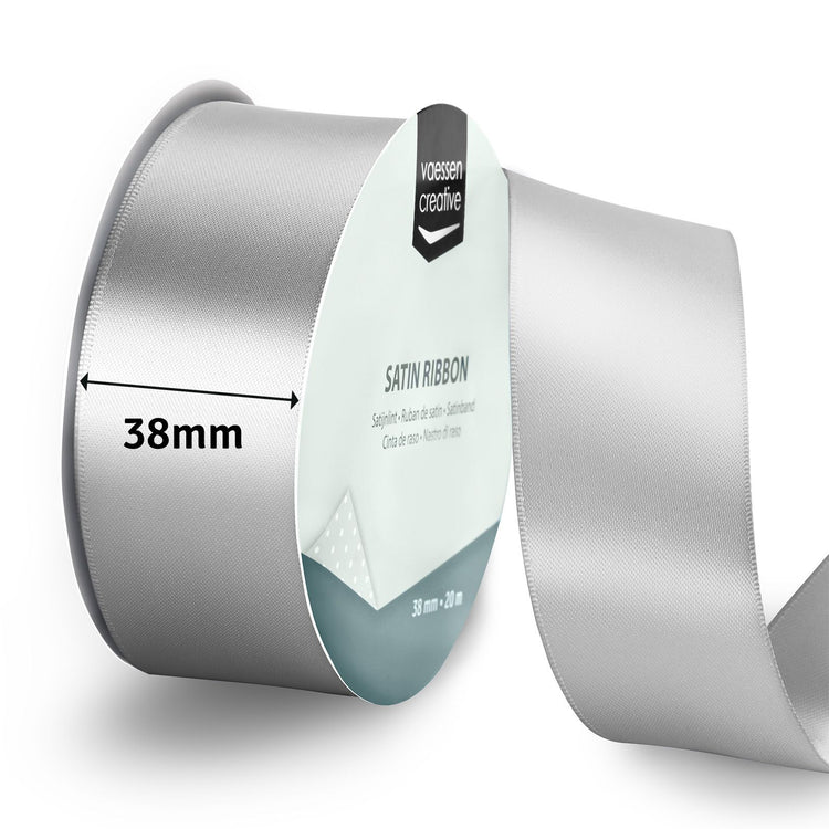 Vaessen creative • ruban satin 20mx38mm argent