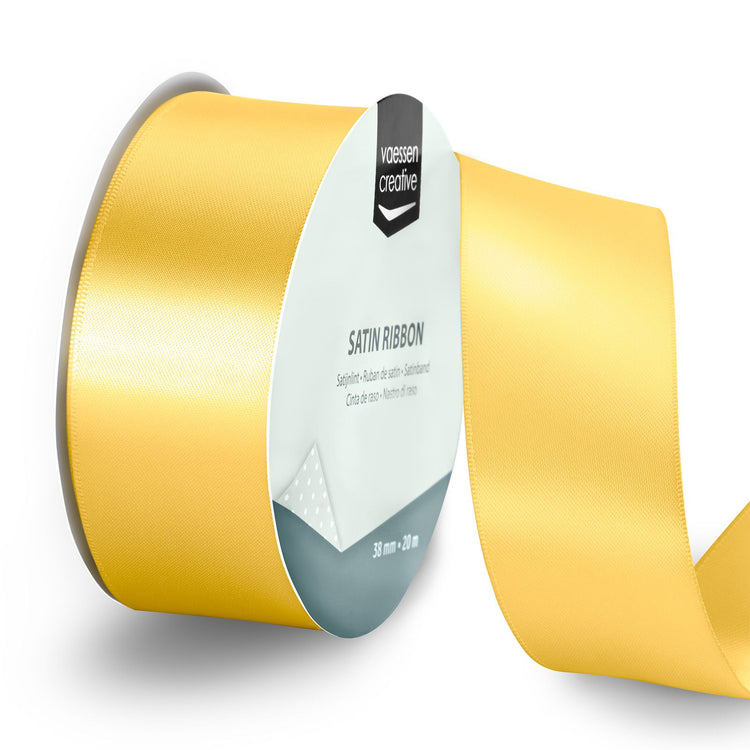 Vaessen creative • ruban satin 20mx38mm or jaune