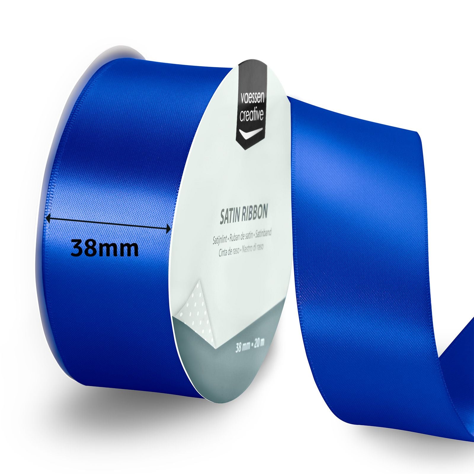 Vaessen creative • ruban satin 20mx38mm bleu électrique