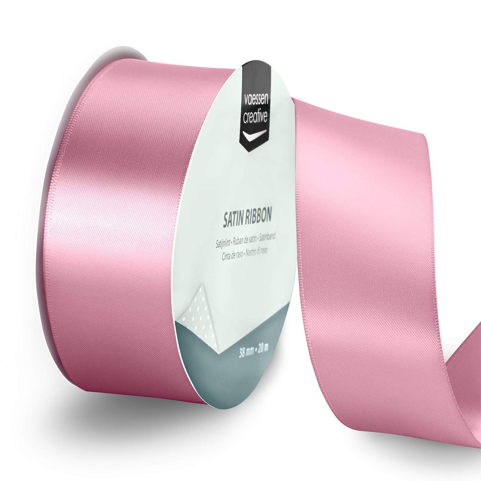 Vaessen creative • ruban satin 20mx38mm vieux rose