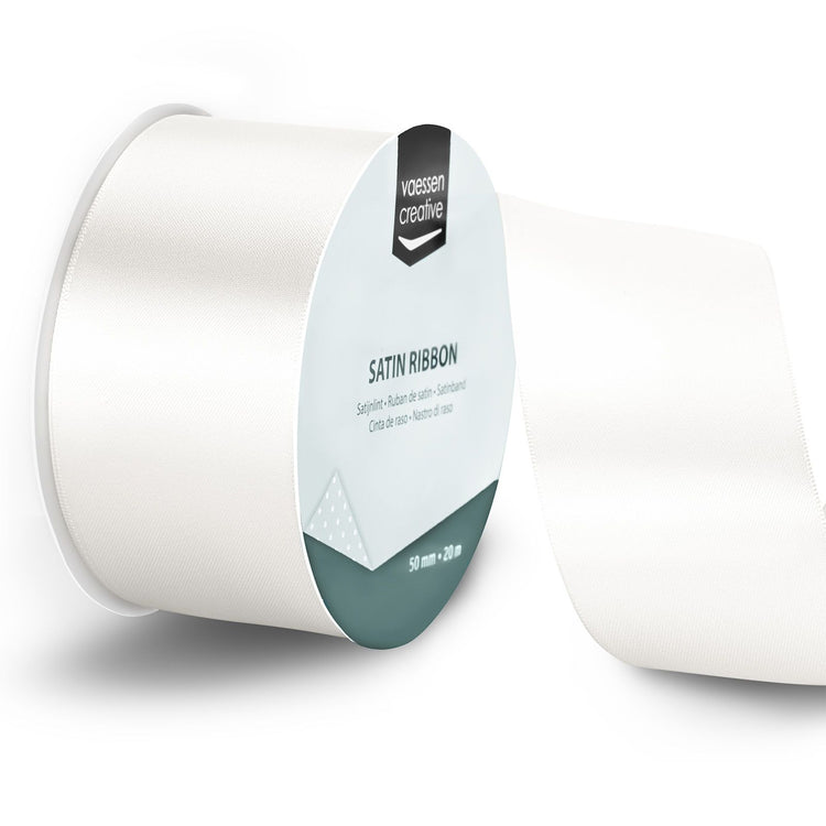 Vaessen creative • ruban satin 20mx50mm blanc