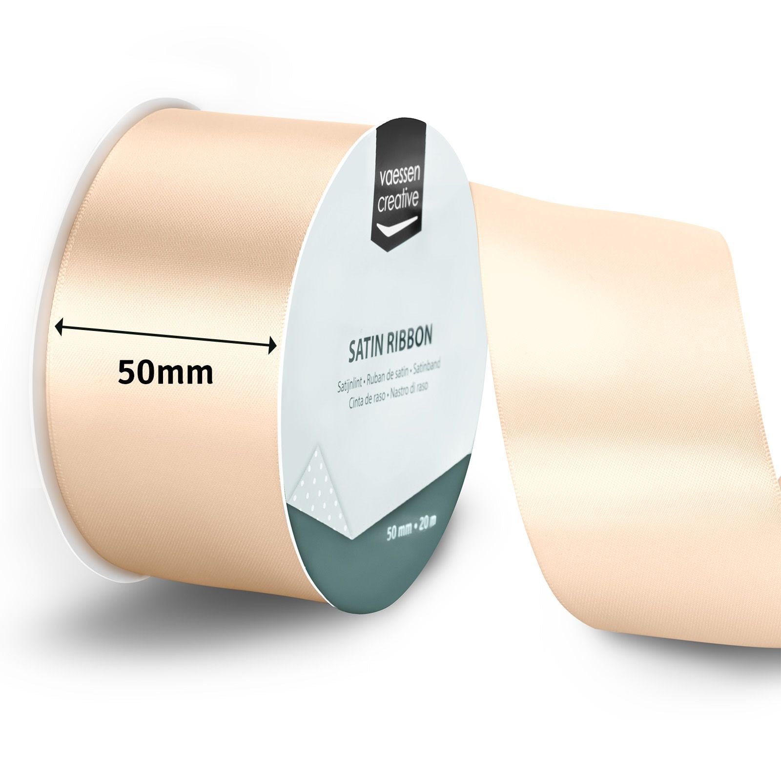 Vaessen creative • ruban satin 20mx50mm ivoire