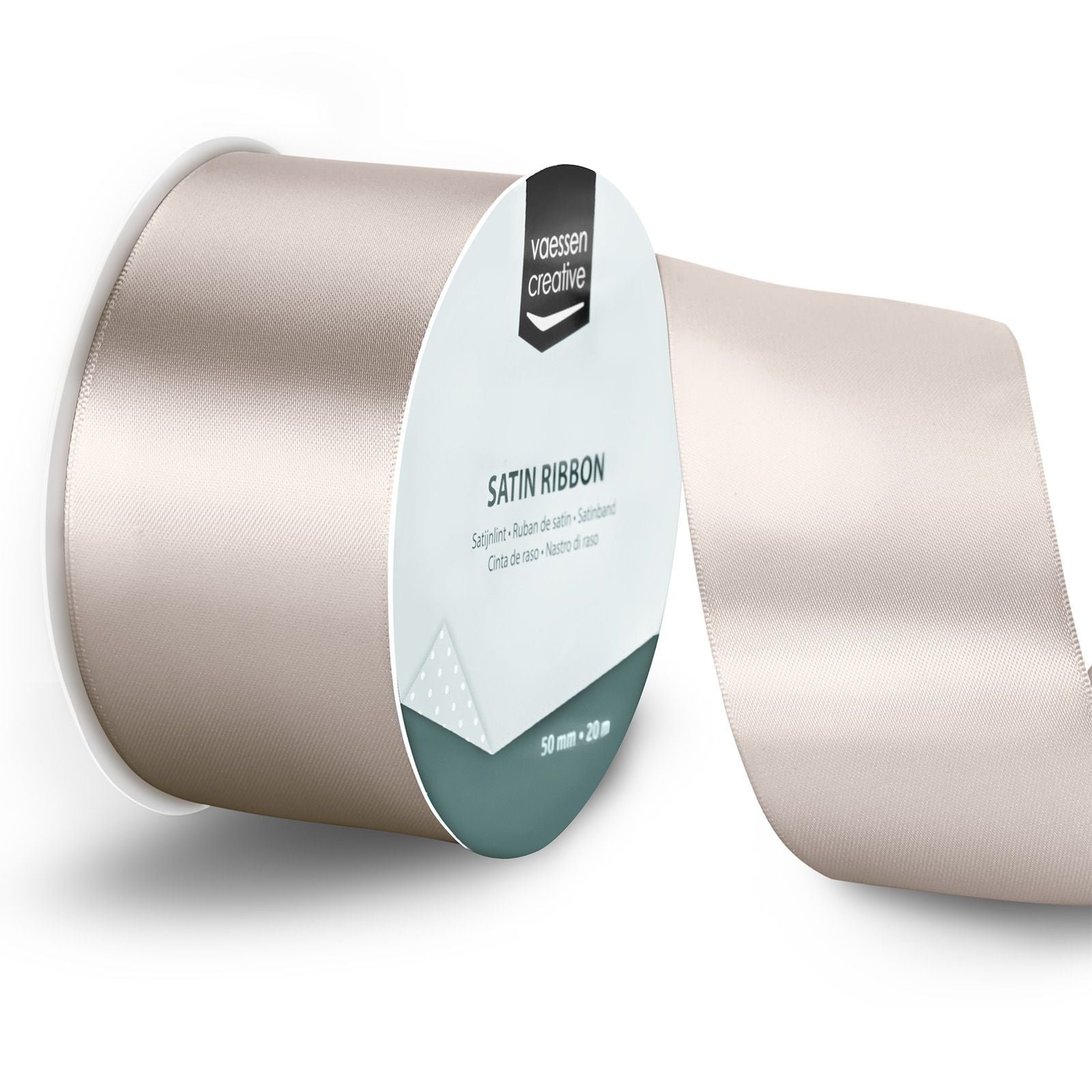 Vaessen creative • ruban satin 20mx50mm beige
