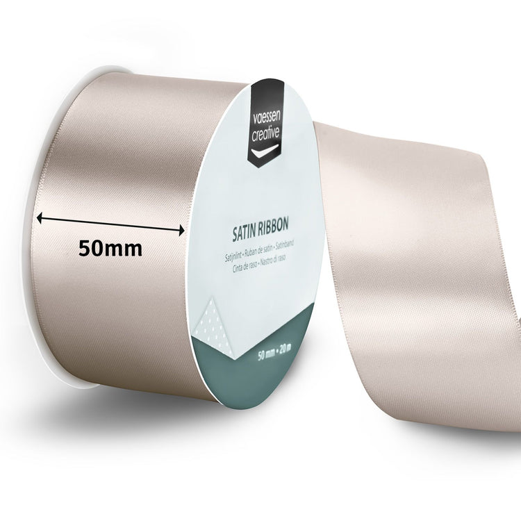 Vaessen creative • ruban satin 20mx50mm beige
