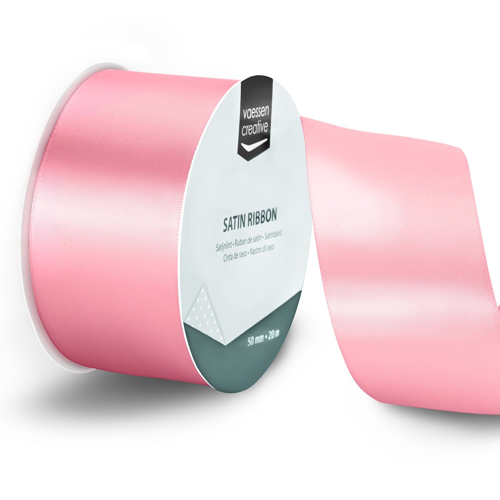 Vaessen creative • ruban satin 20mx50mm rose clair