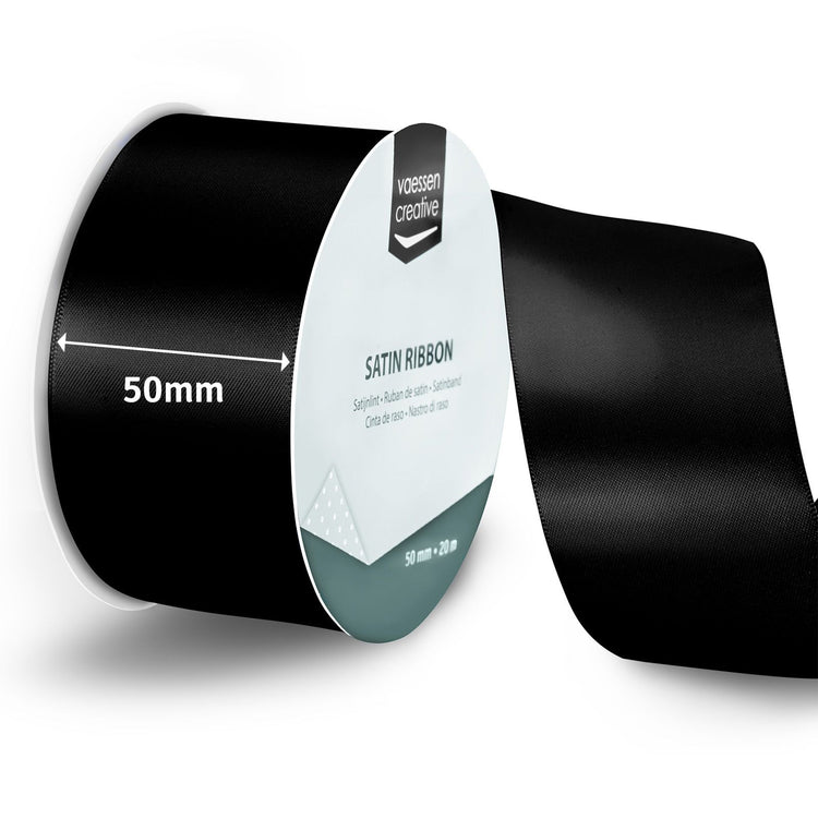 Vaessen creative • ruban satin 20mx50mm noir