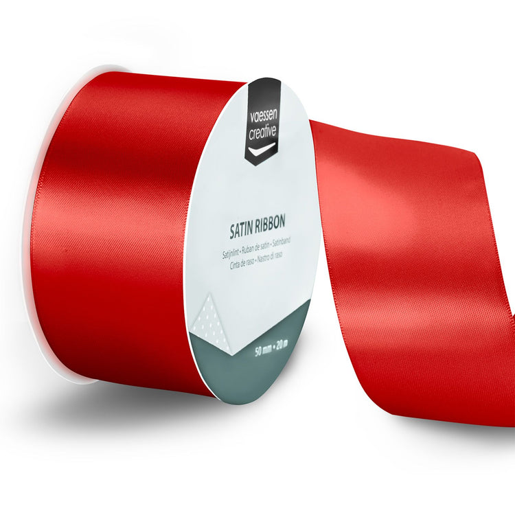 Vaessen creative • ruban satin 20mx50mm rouge