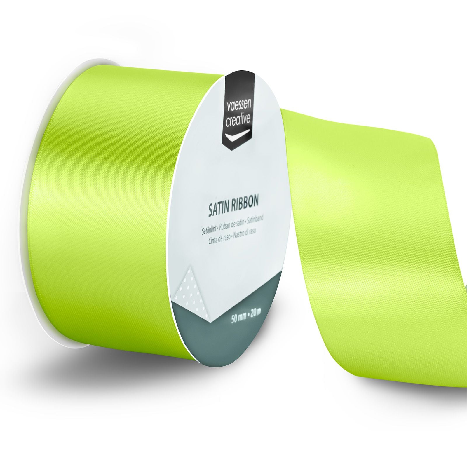 Vaessen creative • ruban satin 20mx50mm vert pomme