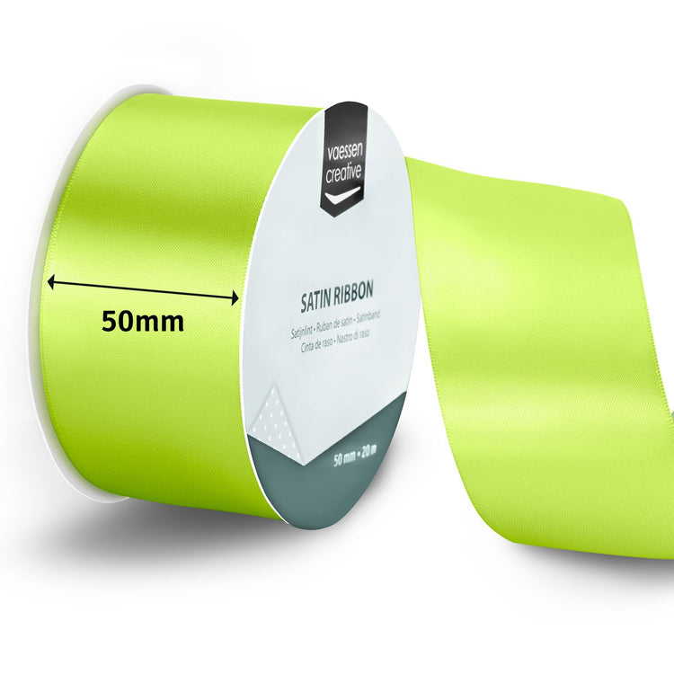 Vaessen creative • ruban satin 20mx50mm vert pomme