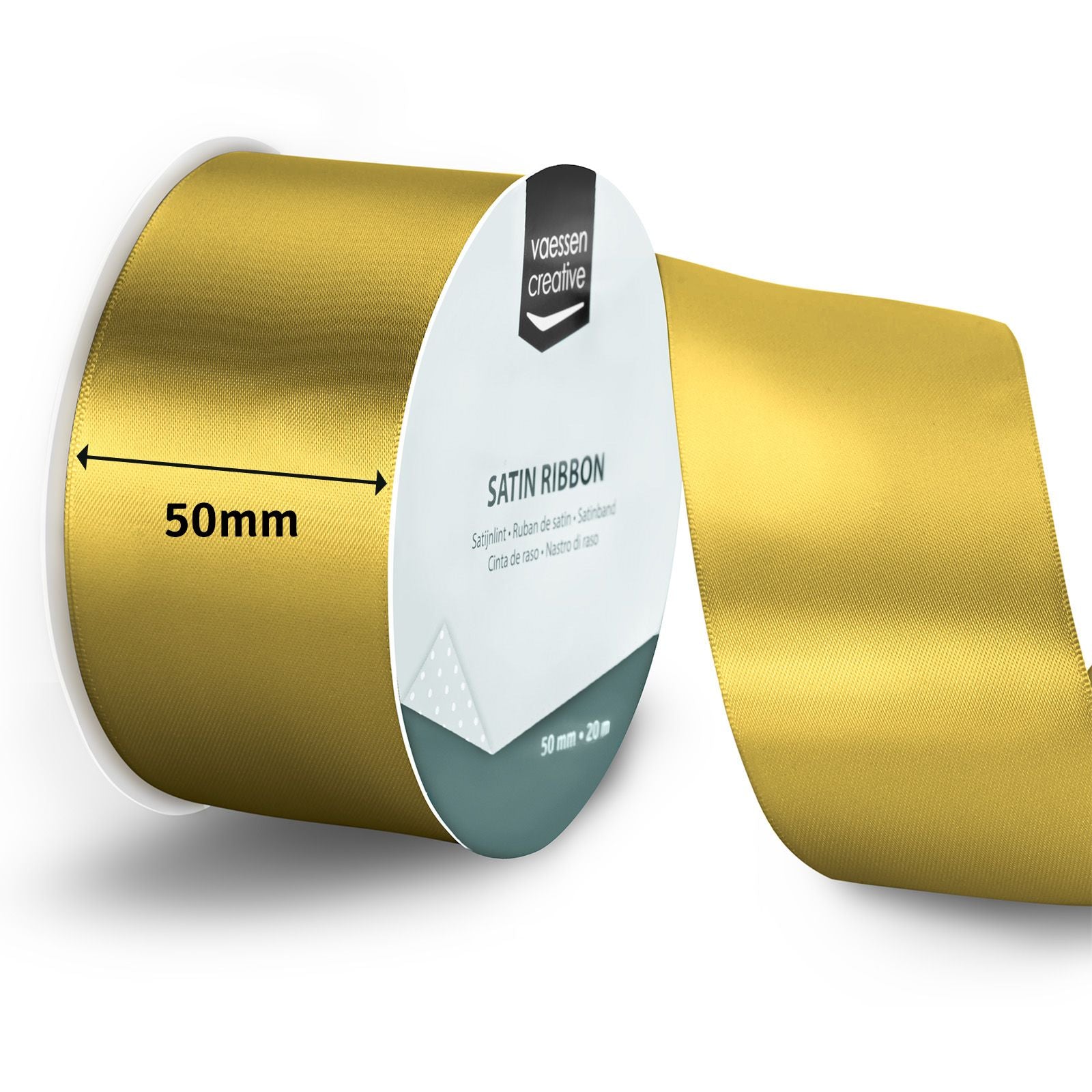 Vaessen creative • ruban satin 20mx50mm or