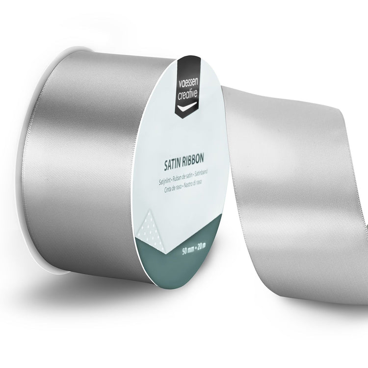 Vaessen creative • ruban satin 20mx50mm argent