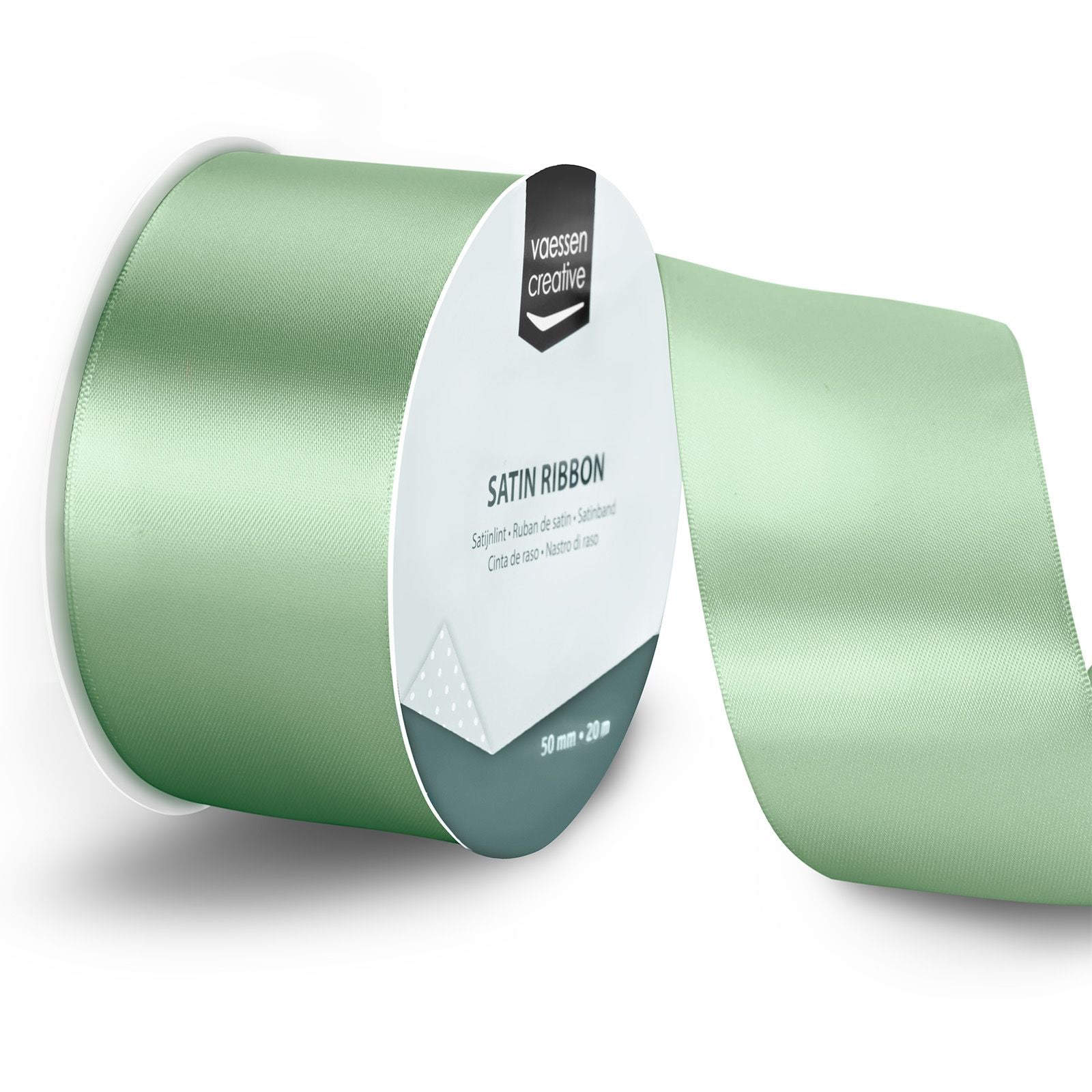 Vaessen creative • ruban satin 20mx50mm vert sauge