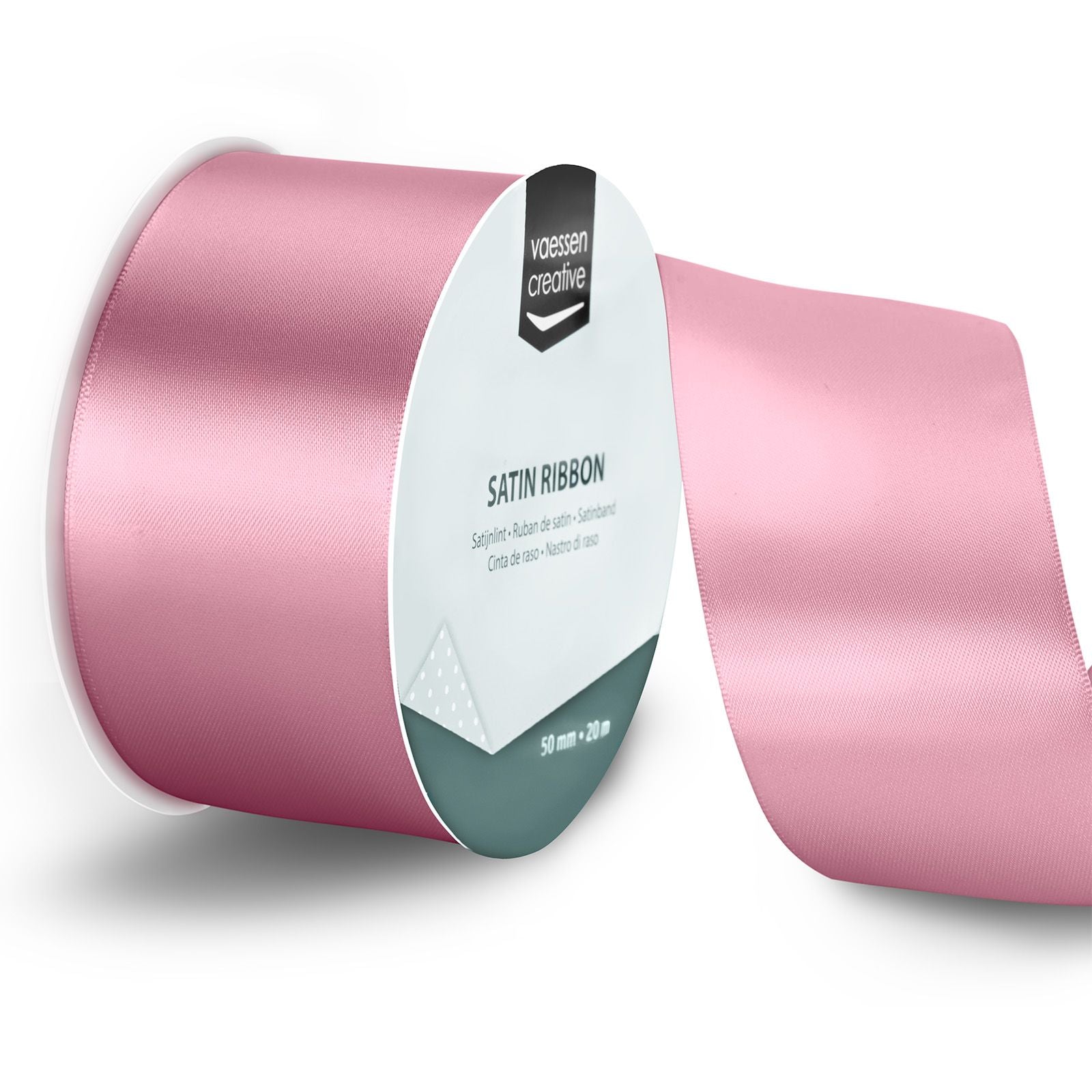 Vaessen creative • ruban satin 20mx50mm vieux rose