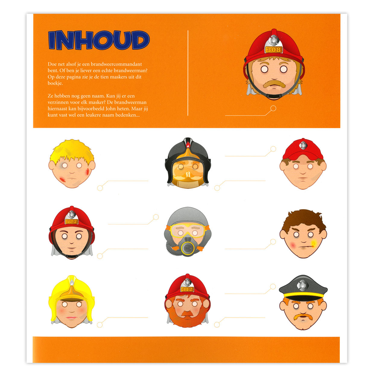Masques de la Maison centrale du livre : pompiers