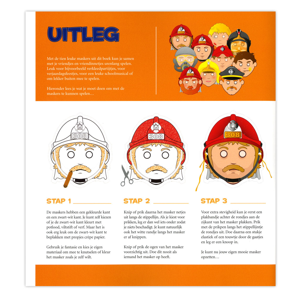 Masques de la Maison centrale du livre : pompiers