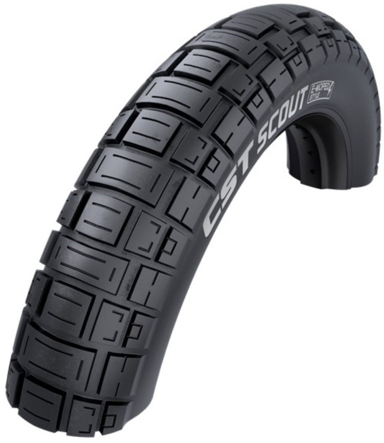 Cst - Cst Buitenband scout 20x4.00 fatbike zwart met reflex