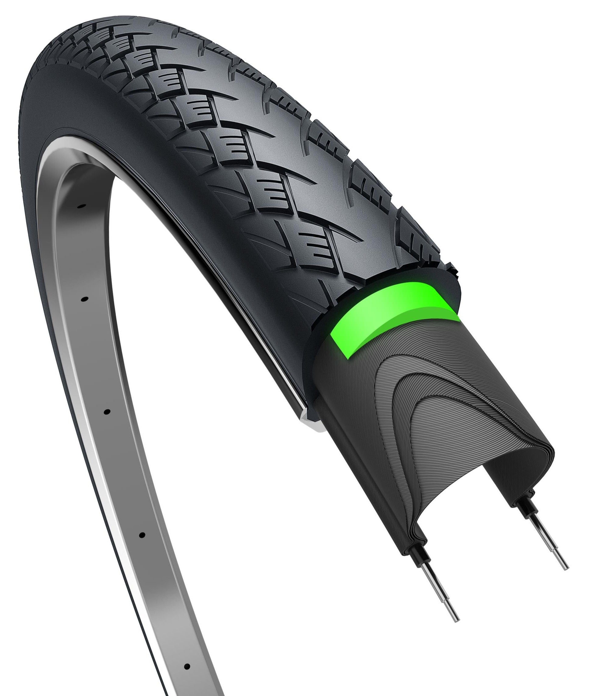 Métro de pneu de bord Protection 28 x 1,40 37-622 mm noir avec réflexion