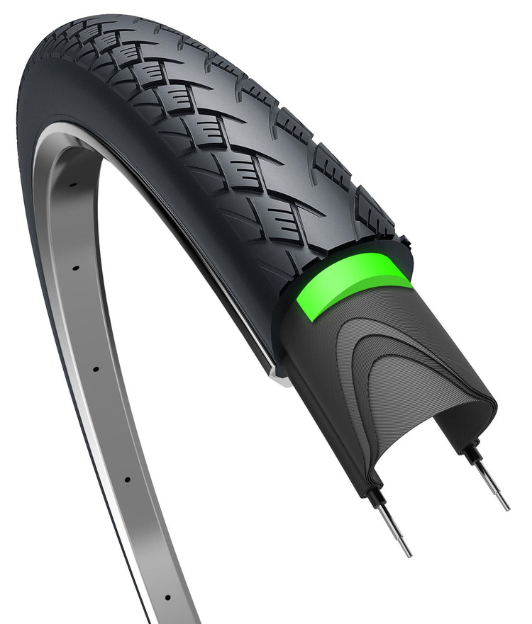 Métro de pneu de bord Protection 28 x 1,40 37-622 mm noir avec réflexion