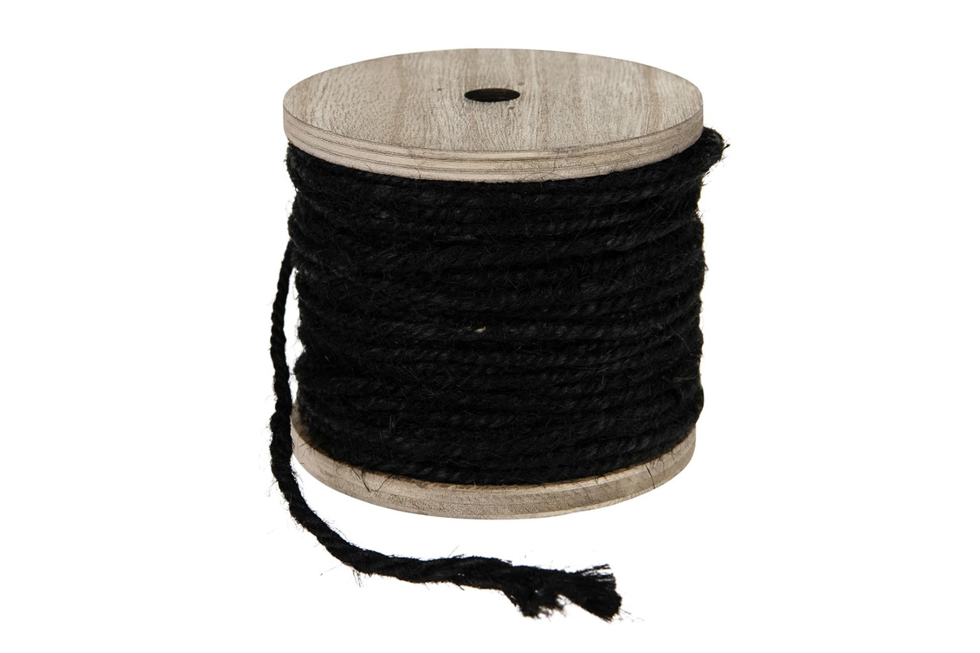 Dijk natural collections corde de jute 130gr noire sur bobine