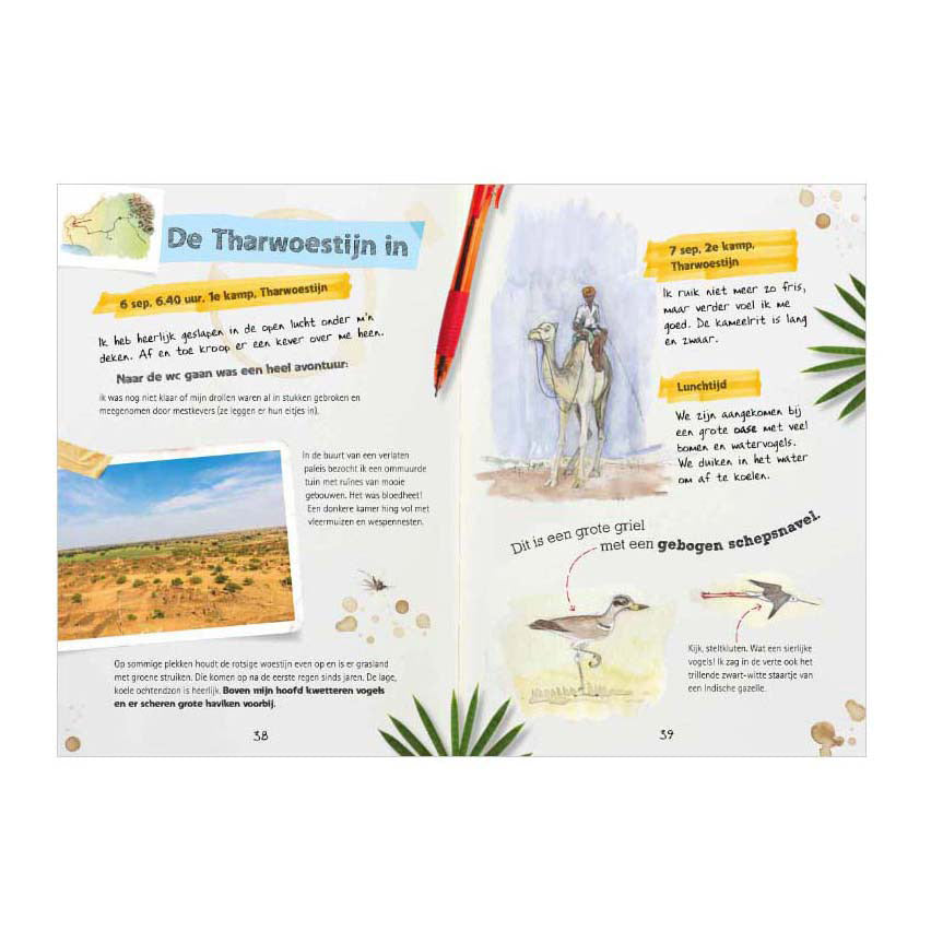 Livre central Journal d'un explorateur - Expédition en Inde