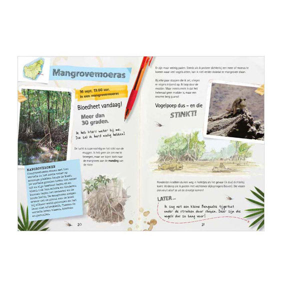 Journal central de la maison du livre d'un explorateur - expédition dans la forêt tropicale