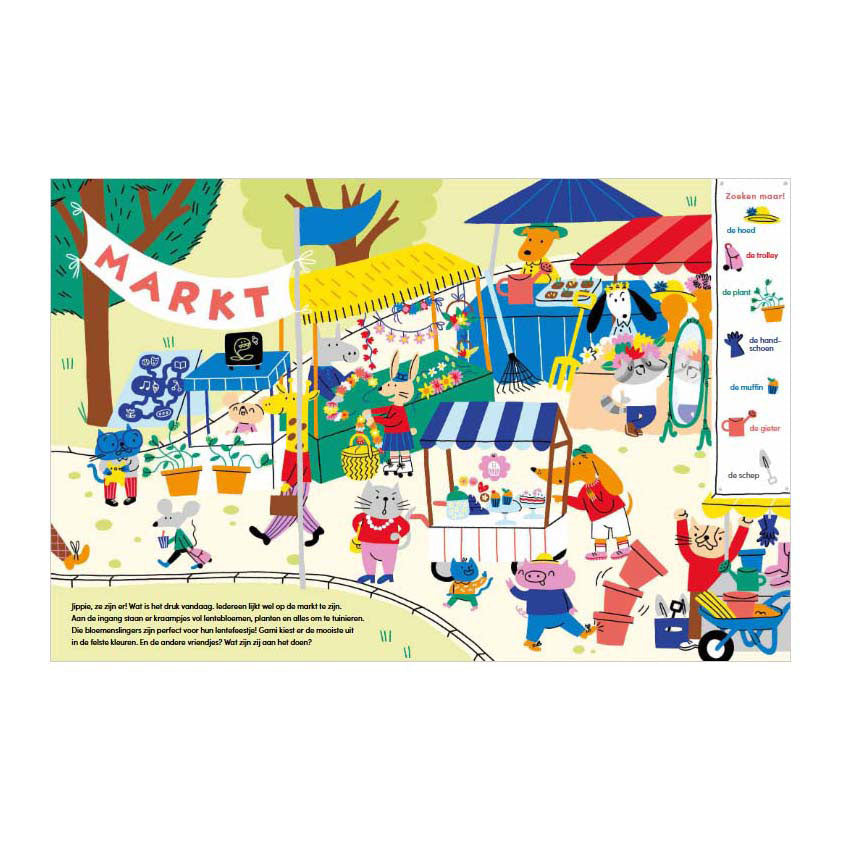 Maison centrale du livre ensemble au marché au printemps